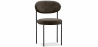 Buy Dining Chair - Upholstered in Velvet - Black Metal - Margot Taupe 61003 with a guarantee