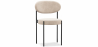 Buy Dining Chair - Upholstered in Velvet - Black Metal - Margot Beige 61003 in the United Kingdom