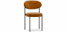 Buy Dining Chair - Upholstered in Velvet - Black Metal - Margot Mustard 61003 - in the UK