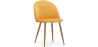 Buy Dining Chair - Upholstered in Velvet - Backrest with Pattern - Evelyne Yellow 61146 - prices