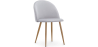 Buy Dining Chair - Upholstered in Velvet - Backrest with Pattern - Evelyne Light grey 61146 at Privatefloor