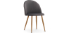 Buy Dining Chair - Upholstered in Velvet - Backrest with Pattern - Evelyne Dark grey 61146 in the United Kingdom