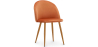 Buy Dining Chair - Upholstered in Velvet - Backrest with Pattern - Evelyne Reddish orange 61146 - in the UK