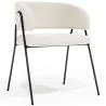 Buy Dining chair - Upholstered in Bouclé Fabric - Charke White 61153
