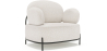 Buy Design armchair - Upholstered in bouclé fabric - Baman White 61156 - in the UK