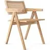 Buy Dining Chair in Cane Rattan - with Armrests - Kane Natural wood 61162