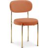 Dining Chair - Upholstered in Velvet - Golden metal - Dahe image 9