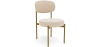 Buy Dining Chair - Upholstered in Velvet - Golden metal - Dahe Beige 61166 - in the UK