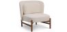 Buy Velvet Upholstered Armchair with Wood - Brina Cream 61215 at Privatefloor