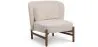Velvet Upholstered Armchair with Wood - Brina image 9