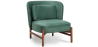 Buy Velvet Upholstered Armchair with Wood - Brina Dark green 61215 in the United Kingdom
