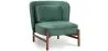 Velvet Upholstered Armchair with Wood - Brina image 9