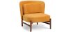 Buy Velvet Upholstered Armchair with Wood - Brina Mustard 61215 - in the UK