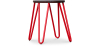 Buy Hairpin Stool - 42cm - Dark wood and metal Red 61216 - in the UK