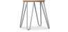 Hairpin Stool - 42cm - Light wood and metal image 9