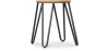 Buy Hairpin Stool - 42cm - Light wood and metal Dark grey 61217 in the United Kingdom