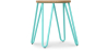 Buy Hairpin Stool - 42cm - Light wood and metal Pastel green 61217 home delivery