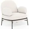 Buy Designer Armchair - Upholstered in Bouclé Fabric - Alia White 61223