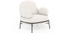 Buy Designer Armchair - Upholstered in Bouclé Fabric - Alia White 61223 - in the UK