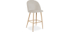 Buy Velvet Upholstered Stool - Scandinavian Design - Evelyne Beige 59992 - in the UK