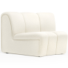 Buy Curved Module Sofa - Upholstered in Bouclé Fabric - Herrindon White 61248 - in the UK
