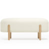 Buy Upholstered Bouclé Bench - Curve White 61250 - in the UK