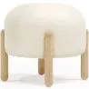 Buy Low Stool Upholstered in Bouclé - Curve White 61251
