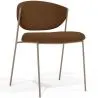 Buy Dining chair - Upholstered in Bouclé Fabric - Seda Chocolate 61150