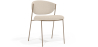 Buy Dining chair - Upholstered in Bouclé Fabric - Seda Ivory 61150 at Privatefloor