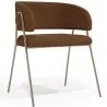 Buy Dining chair - Upholstered in Bouclé Fabric - Charke Chocolate 61152