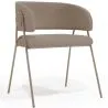 Buy Dining chair - Upholstered in Bouclé Fabric - Charke Taupe 61152