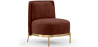 Buy Designer Armchair - Velvet Upholstered - Kanla Chocolate 61001 in the United Kingdom