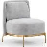 Buy Designer Armchair - Velvet Upholstered - Kanla Light grey 61001