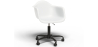 Buy Office Chair with Armrests - Desk Chair with Wheels - Weston Black Frame White 61269 - in the UK