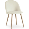 Buy Dining Chair - Velvet Upholstered - Scandinavian Style - Evelyne Cream 59990 in the United Kingdom