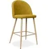 Buy Fabric Upholstered Stool - Scandinavian Design - 66cm - Evelyne Yellow 61276