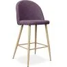 Buy Fabric Upholstered Stool - Scandinavian Design - 66cm - Evelyne Purple 61276