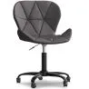 Buy Office Chair with Wheels - Swivel Desk Chair - Upholstered in Faux Leather - Black Wito Frame Grey 61049