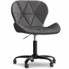 Office Chair with Wheels - Swivel Desk Chair - Upholstered in Faux Leather - Black Wito Frame image 9