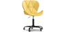 Buy Office Chair with Wheels - Swivel Desk Chair - Upholstered in Faux Leather - Black Wito Frame Yellow 61049 in the United Kingdom