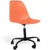 Buy Office Chair with Armrests - Wheeled Desk Chair - Black Denisse Frame Orange 61268
