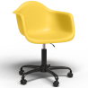 Buy Office Chair with Armrests - Desk Chair with Wheels - Weston Black Frame Yellow 61269 - in the UK