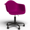 Buy Office Chair with Armrests - Desk Chair with Wheels - Weston Black Frame Mauve 61269 - in the UK