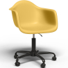 Buy Office Chair with Armrests - Desk Chair with Wheels - Weston Black Frame Pastel yellow 61269 in the United Kingdom