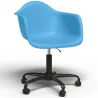 Buy Office Chair with Armrests - Desk Chair with Wheels - Weston Black Frame Blue 61269