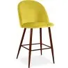 Velvet Upholstered Stool - Scandinavian Design - 66cm - Evelyne image 9