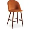 Velvet Upholstered Stool - Scandinavian Design - 66cm - Evelyne image 9