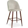 Buy Velvet Upholstered Stool - Scandinavian Design - Evelyne Light grey 61287 at Privatefloor