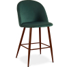 Buy Velvet Upholstered Stool - Scandinavian Design - Evelyne Dark green 61287 home delivery