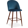 Buy Velvet Upholstered Stool - Scandinavian Design - Evelyne Dark blue 61287 with a guarantee